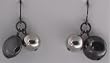 Ebony and Silver Spheres Earrings