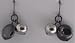 Ebony and Silver Spheres Earrings