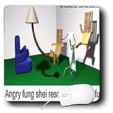 Londons Times Health and Vanity Trends Cartoons - Angry Bad Feng Shei Furniture Resorting To Kung Fu - Mouse Pads