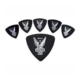 Clayton Black Raven Rounded Triangle Guitar Picks, .38MM 1 Dozen by 