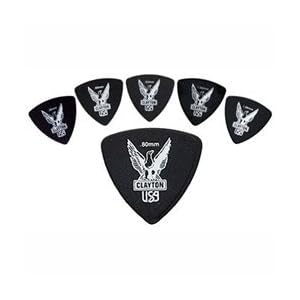 Clayton Black Raven Rounded Triangle Guitar Picks, 1.52MM 1 Dozen by 