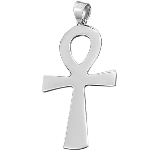 Bling Jewelry Vintage Style Sterling Silver Polished Ankh Cross Pendant