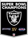 Oakland Raiders 24"x36" Wool Dynasty Banner