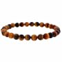 Genuine Tiger Eye Stone 6mm Bead Beaded Stretch Bracelet