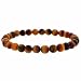 Genuine Tiger Eye Stone 6mm Bead Beaded Stretch Bracelet