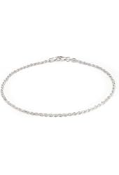 Bling Jewelry 925 Sterling Silver Rope Chain Anklet Italy