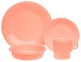 Fiesta Persimmon 852 16-Piece Dinnerware Set, Service for 4