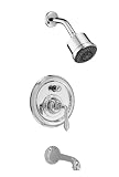 Jado 853/401/144 Classic/Victorian/Colonial Pressure Balance Tub and Shower Set, Straight Lever, Brushed Nickel
