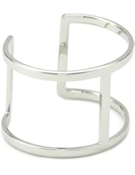 Vince Camuto Silver Tone Cut Out Cuff Bracelet