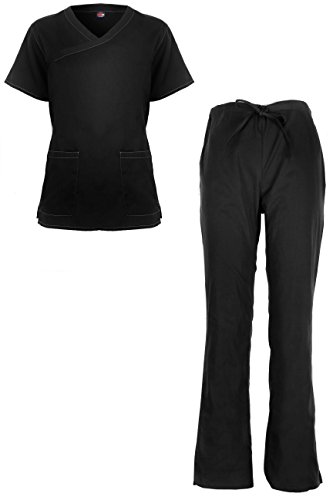 G Med Women's 4 Pockets Scrub Top and Pant 2 PC Sets