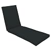 Strathwood Camano All-Weather Wicker Sun Lounge Polyester Cushion, Solid Black