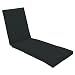 Strathwood Camano All-Weather Wicker Sun Lounge Polyester Cushion, Solid Black