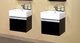 40.6 Inch Floating Modern Double Sink Vanity (Dark Espresso) (22H x 41W x 16.5D)