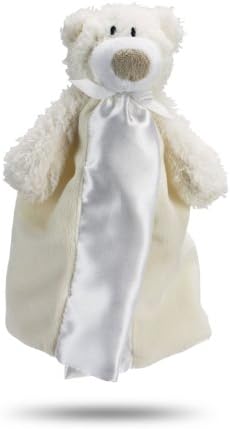 Friendly Pacifier Satin Blanket with Detachable Pacifier, Yellow Bear