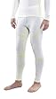 NEBULUS PLATINUM high end SKIUNTERW�SCHE HOSE MERINO, 100% MERINOWOLLE, 2schichtig, Herren, wei� - limette, lang (Q287)