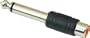 American Recorder Technologies 1/4" Male Mono to RCA Female Adapter Nickel