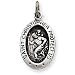 Sterling Silver Antiqued Saint Christopher Medal