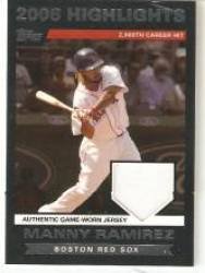 2007 Topps Highlights Relics #HR-MR Manny Ramirez D2 - Boston Red Sox (Piece of Authentic Game Used Jersey) (Baseball Cards)