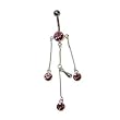 Sterling Silver Belly Ring with CZ Sterling Silver Belly Ring with CZ