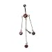 Sterling Silver Belly Ring with CZ