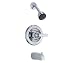 Delta 1343 Classic Single-Handle Tub and Shower Faucet, Chrome