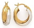 14K TWO TONE CROSSOVER EARRINGS 2.4G