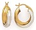 14K TWO TONE CROSSOVER EARRINGS 2.4G