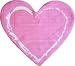 Pink Heart Children Area Rug, funtime shapes collection, 35"x39"