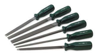 S K Hand Tools SKT90181 8 in. Round Bastard File With Handle
