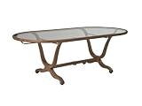 Landgrave Cozumel Cast Aluminum 85.5" x 44" Oval Glass Patio Dining Table Landgrave Cozumel Cast Aluminum 85.5" x 44" Oval Glass Patio Dining Table