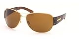 PRADA SPR52G 72I-2Z1 GOLD BROWN AVIATOR SUNGLASSES