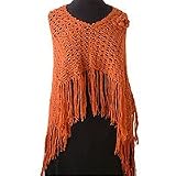 100% alpaca wool poncho, 'Gingerbread'