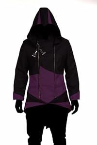 Hoodie Costume Jacket Coat - independently designed by WitBuy designers,Black With Purple (Men-Medium)