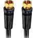 Rca 100-Ft Rg-6u Coaxial Cable W/ Gold F Connectors Black Carries Both Audio & Video Signals
