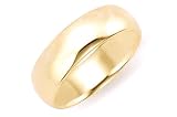 Gorgeous! Women's & Men's 14K yellow-gold Wide 7mm comfort-fit Wedding-band