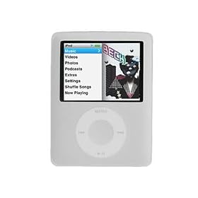 Silicone Skin/Case/Cover For NEW iPod Nano 3G 4G/8GB - WHITE with Neck String