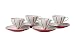 Kitchen & Housewares : Mikasa Pure Red Fine China Espresso Cups and Saucers, Set of 4