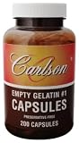 Carlson Laboratories - Empty Gelatin #1 Capsules, 200 capsules