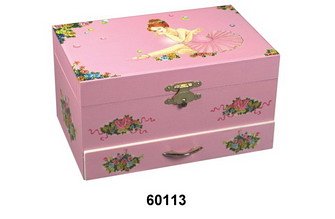 Young Girl 7 Yellow Rose Ballerina Musical Jewelry Box