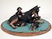 Doberman Mom & Pups Figurine