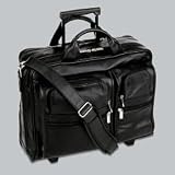 US Luggage Leather Rolling Computer Portfolio - D957-4 Black