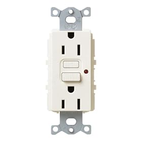 Lutron SCR-15-GFCI-BI Satin Colors 15A GFCI Electrical Socket Receptacle, Biscuit by Lutron