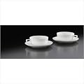 Auerhahn, Teetassen-Set 4tlg. CHA-DO. Edelstahl 18/10 - Porzellan, 100 ml. 2 x Teetasse, 2 x Unterteller.