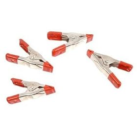 4-Piece 4-Inch Spring Clamps with PVC Coated Handle and Tips