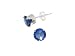 Sterling Silver 3mm Round CZ Fashion Birthstone Earring in 4 Prong Setting, September