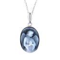 14K Guardian Angel Cameo Pendant