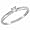 Round Diamond Solitaire Engagement Ring in Sterling Silver - Size 6