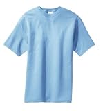 Upscale Men's Tall 100% Cotton Essential Short Sleeve T-Shirt - Light Blue