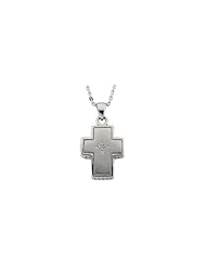 Prayer Locket with Diamond and Sterling Silver Chain
