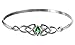 LWBS010 .925 Sterling Silver Emerald Cubic